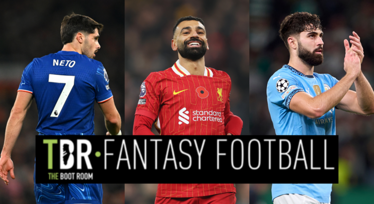 An image featuring Mohamed Salah, Pedro Neto and Josko Gvardiol.
