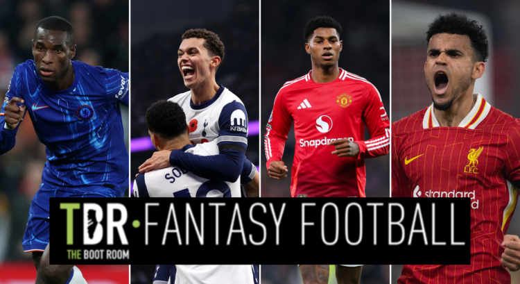 An image featuring Nicolas Jackson, Brennan Johnson, Marcus Rashford and Luis Diaz.